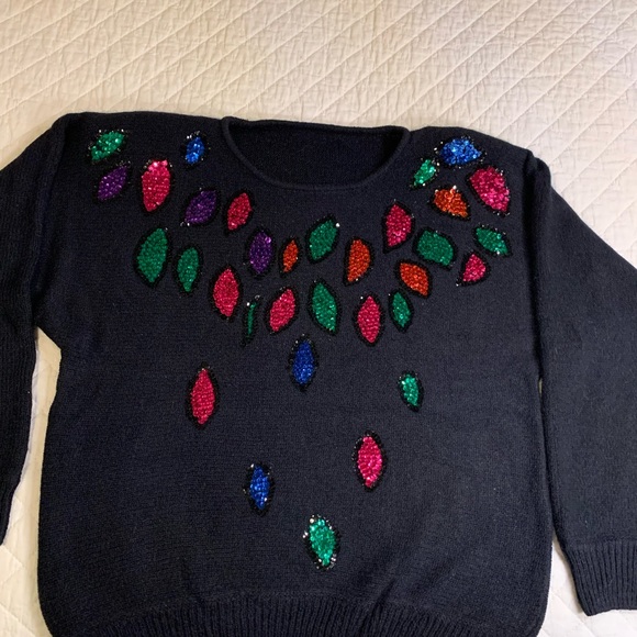 Vintage 80s sweater with shoulder pads great condition - Picture 1 of 6